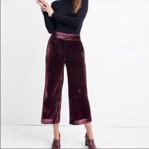 Madewell Maroon Velvet Pants